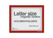 Magnetic windows Letter incl. cut out (US size) | Red