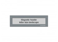 Magnetic window header letter landscape (US size) | Gray
