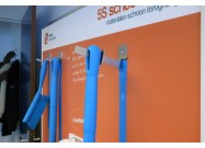 Stainless steel storage hook with stop with broom