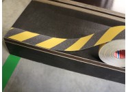 Anti slip tape black yellow stairs