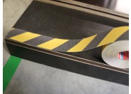 Anti slip tape black yellow stairs