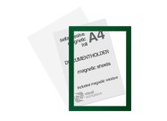 Selfadhesive magnetic foil A4 (inc. magnetic window) | Green