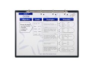 Magnetic ring binder clipboard A3 - landscape