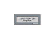 Magnetic window header letter portrait (US size) | Gray