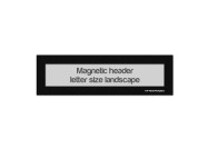 Magnetic window header letter landscape (US size) | Black