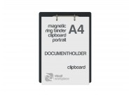 Magnetic ring binder clipboard A4 - portrait
