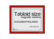 Magnetic windows Tabloid incl. cut out (US size) | Red