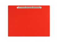 Magnetic ring binder clipboard A3 - landscape | Red