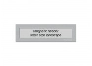 Magnetic window header letter landscape (US size) | Silver-gray