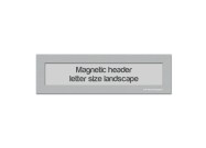 Magnetic window header letter landscape (US size) | Silver-gray