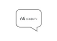 Speech balloon A6 (writable) | Gray