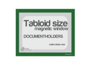 Magnetic windows Tabloid incl. cut out (US size) | Green