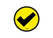 Check magnet 5cm | Yellow