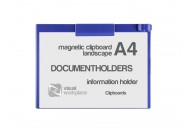 Magnetic clipboard A4 - landscape  | Blue