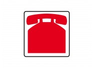 Telephone magnet (customer service) | Red