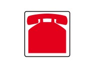 Telephone magnet (customer service) | Red