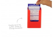 Leaflet holder magnetic A6 colours document example