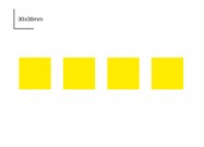 Square magnet 3cm | Yellow
