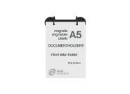 Magnetic ring binders A5 (plastic) document