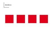 Square magnet 3cm | Red