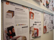 Magnetic memo rail 50cm example on the wall