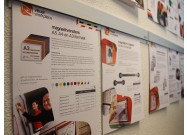 Magnetic memo rail 50cm example on the wall