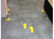 5S floor marking footprints example close up