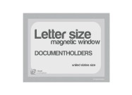 Magnetic windows Letter incl. cut out (US size) | Silver-gray