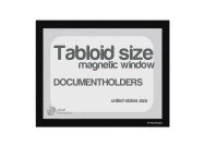 Magnetic windows Tabloid incl. cut out (US size) | Black