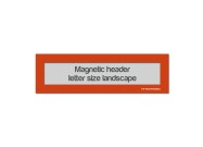 Magnetic window header letter landscape (US size) | Orange