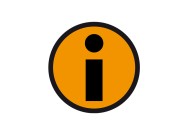 Info magnet 5cm  | Orange