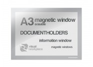 Magnetic Window A3 erasable | Silver-gray