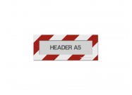 Magnetic window A5 headers (mixed colours) | Red / White