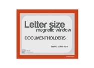 Magnetic windows Letter incl. cut out (US size) | Orange