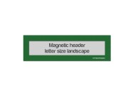 Magnetic window header letter landscape (US size) | Green