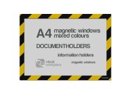 Magnetic windows A4 (various colours) | Zwart / Geel