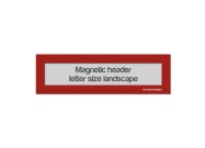 Magnetic window header letter landscape (US size) | Red