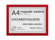 Magnetic windows A4 (incl. cut out) | Red