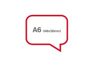 Speech balloon A6 (writable) | Red