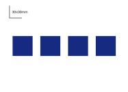 Square magnet 3cm | Blue