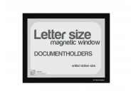 Magnetic windows Letter incl. cut out (US size) | Black