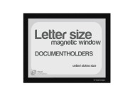 Magnetic windows Letter incl. cut out (US size) | Black