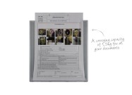 Magnetic leaflet holder A4 portrait document example