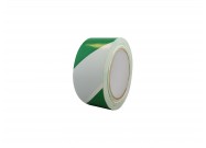 Floor marking tape (striped) | Green / White