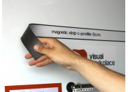 Magnetic strip c-profile example on whiteboard