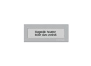 Magnetic window header letter portrait (US size) | Silver