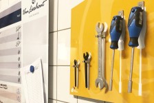 Shadowboard tool clips